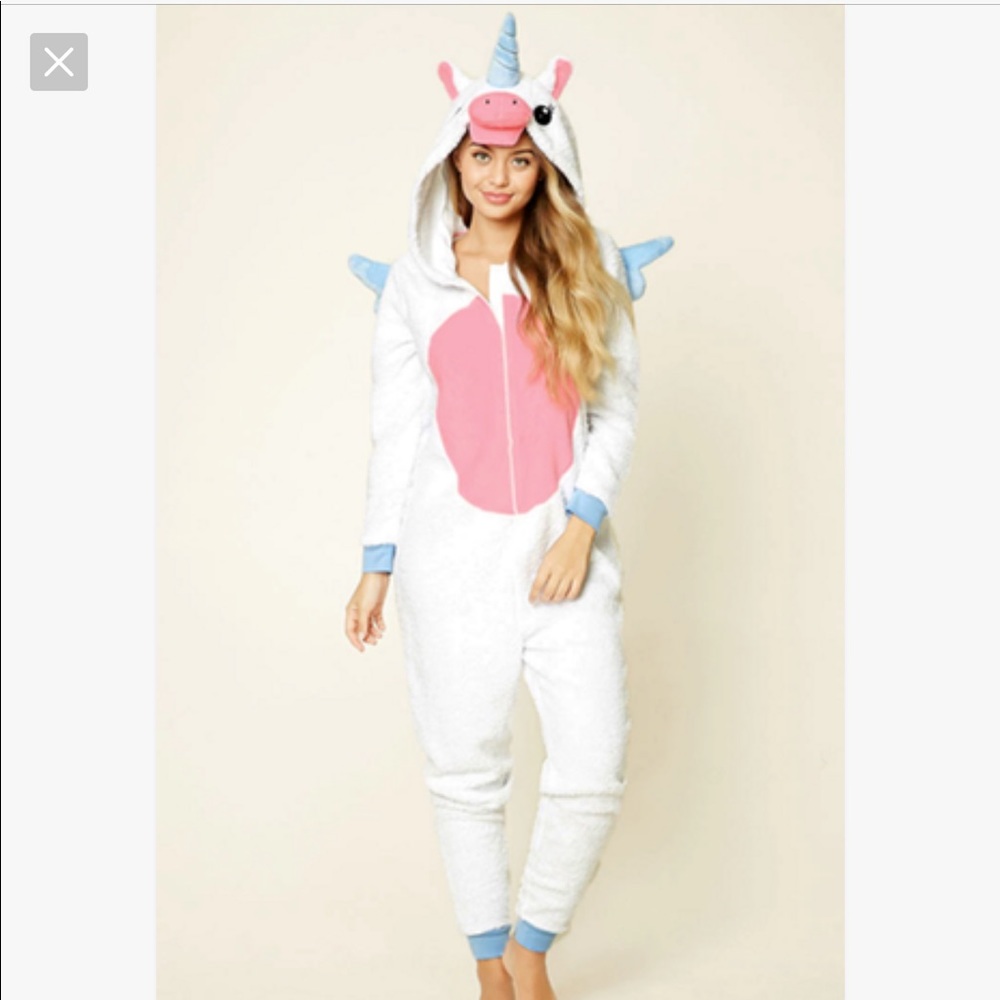 Plush unicorn onesie